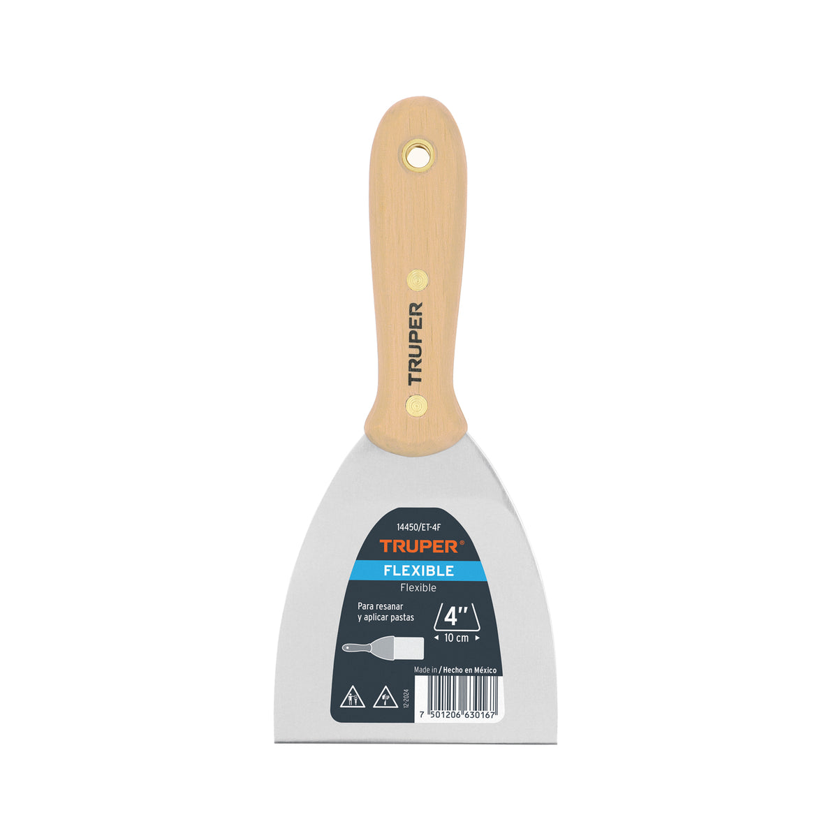 Espátula Flexible 4' Mango De Madera Et-4f, Truper 14450