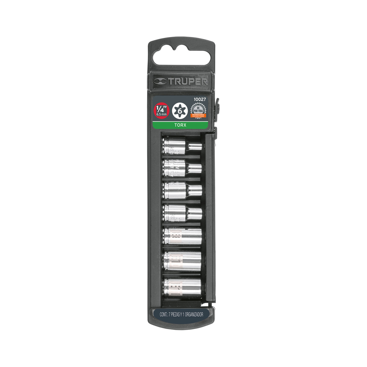 Juego Dados Torx Hembra Truper 1/4 - 7 Piezas