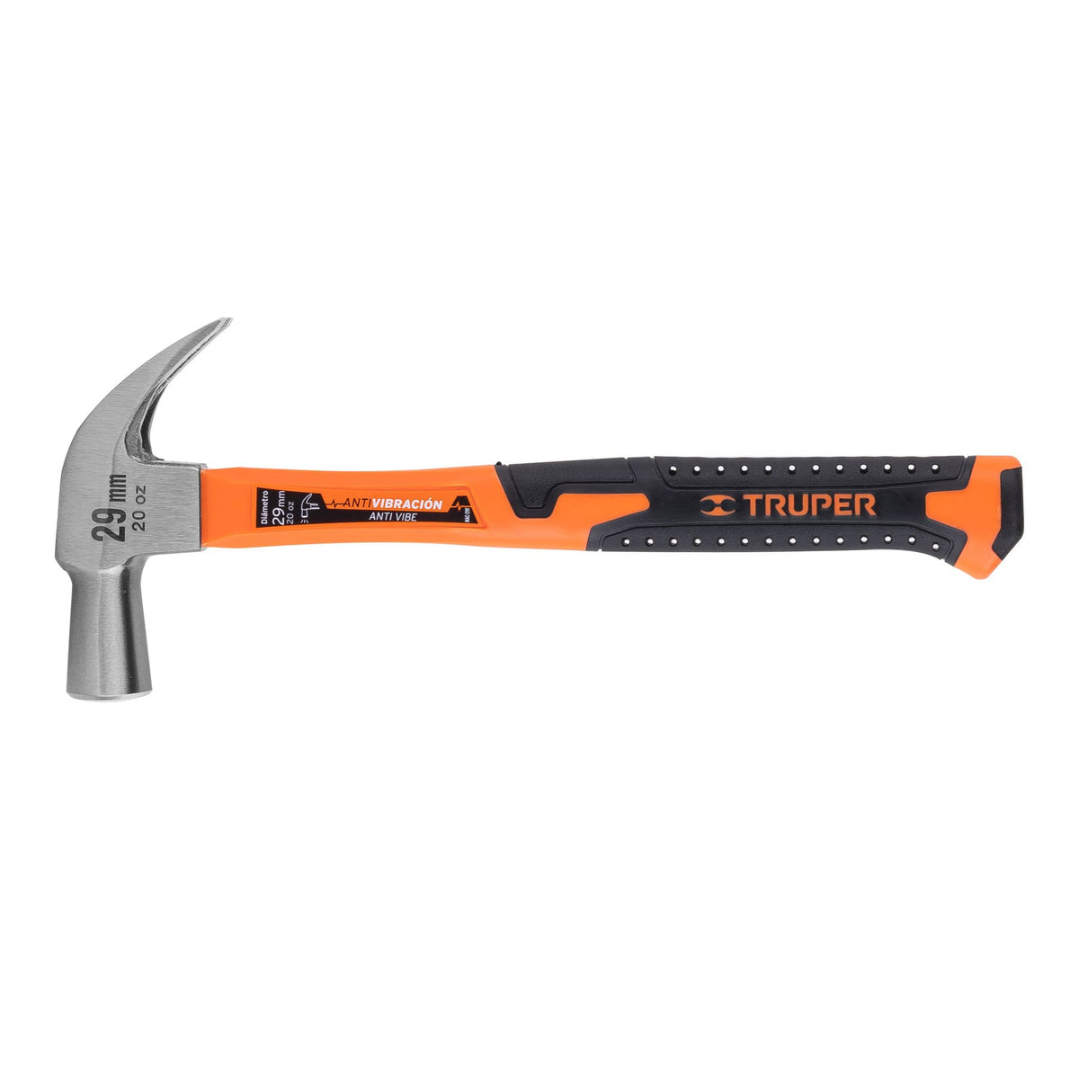 Martillo Cabeza Cónica 29 Mm Uña Curva, Fibra Vidrio Truper