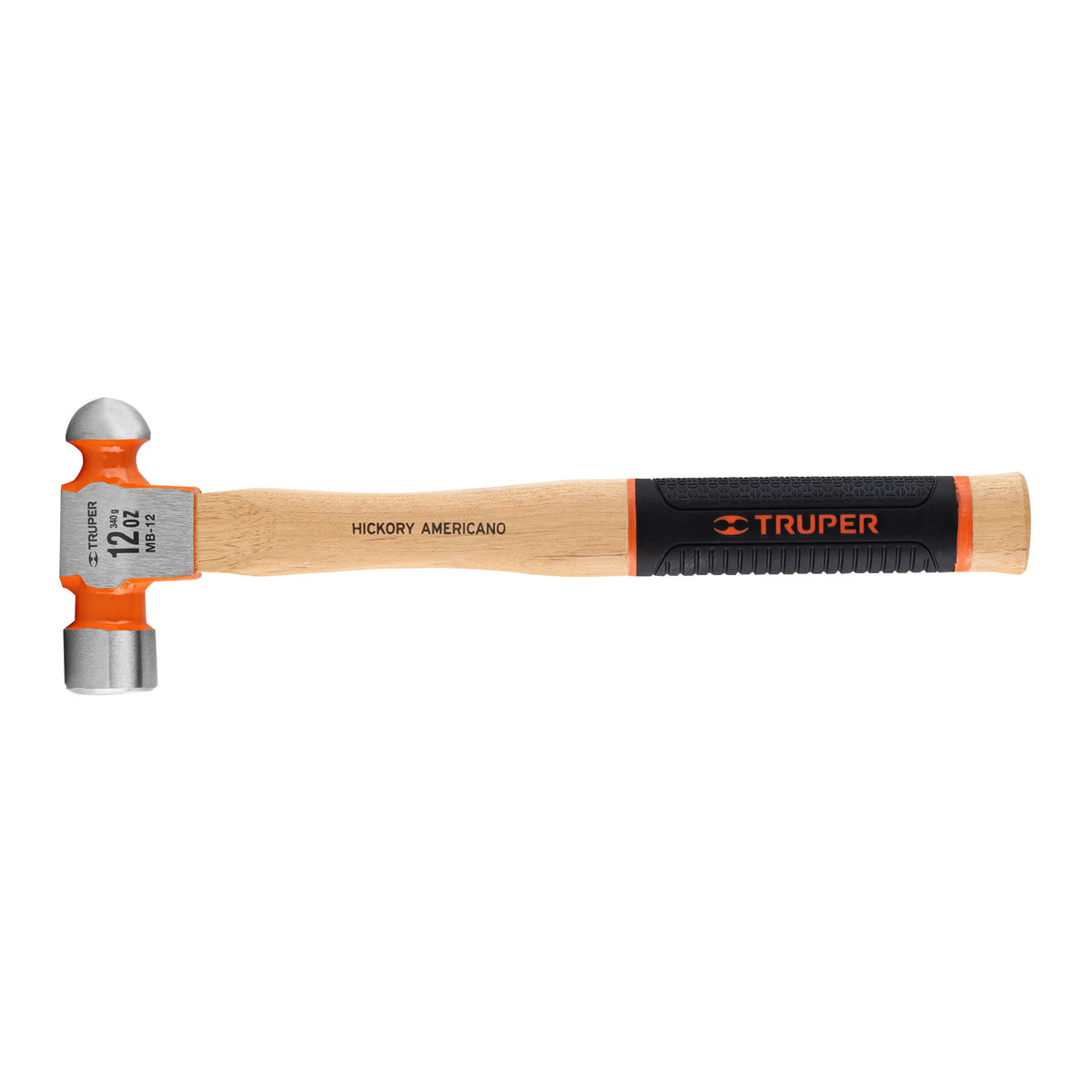 Martillo Bola 12oz Pulido Mango Madera C/grip - Truper